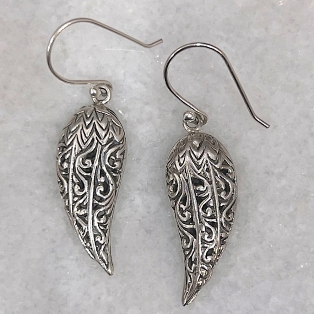 Sterling Silver Wings Earrings